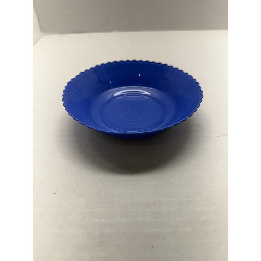 RARE Macbeth Evans Petalware Fired On Blue 5 1/2" Bowl Depression Glass